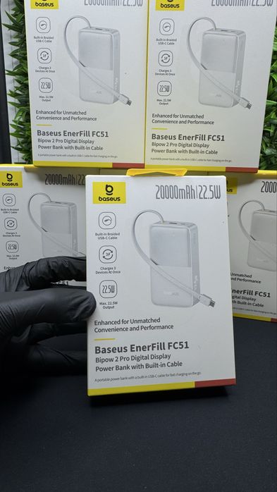 Свежая партия павербанк Базеус 20000 mAh Baseus Bipow 2 22.5 w