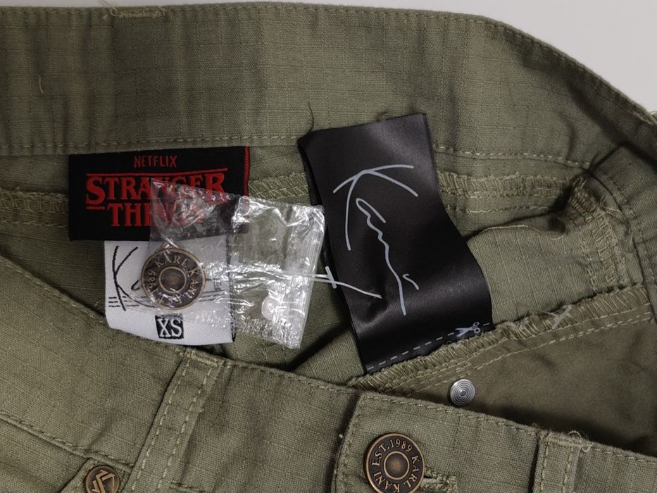 Karl Kani x Stranger Things szorty Cargo khaki/ limitowana edycja /nowe rozmiar XS
