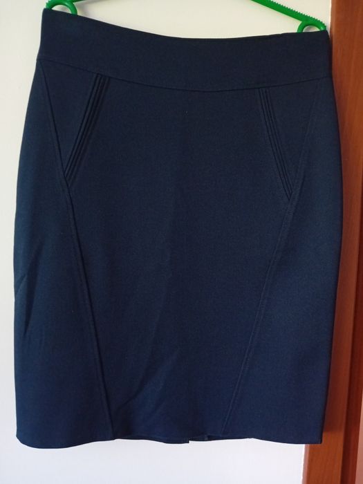 Elegancka granatowa spódnica, 40, ideał