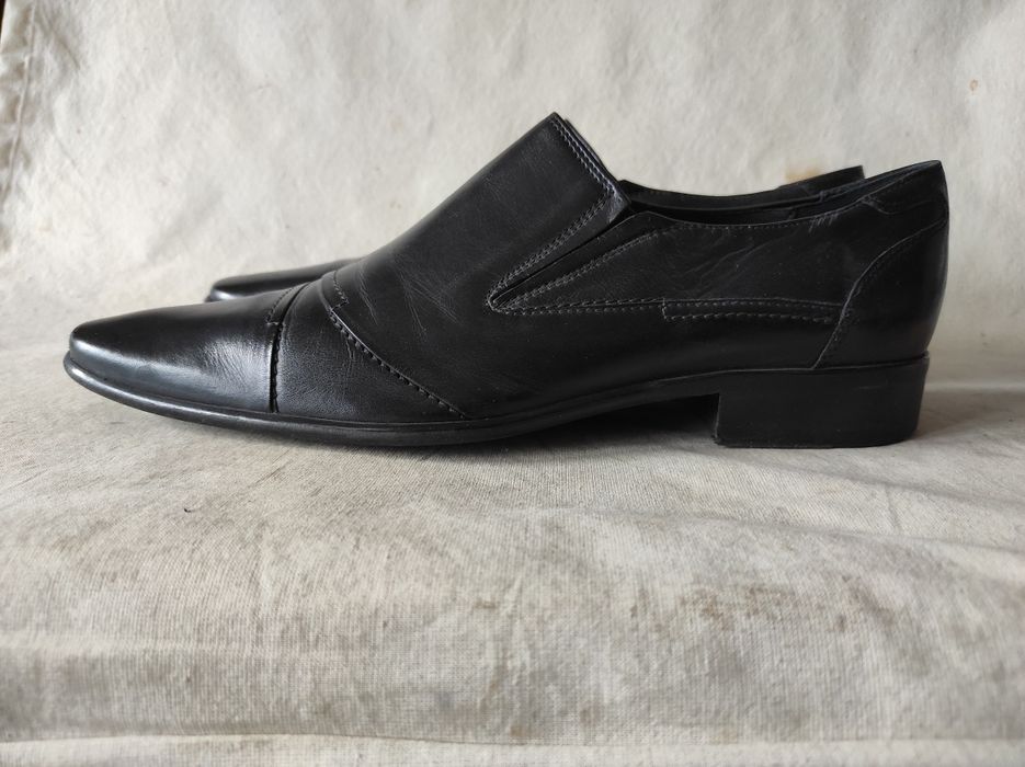Czarne męskie buty wizytowe Prima Moda skóra naturalna nr 42