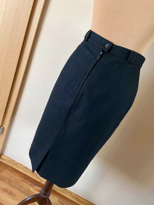 42 44 wool bauer welna midi do kolan spodnica basic capsule