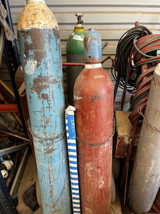 Butle tlen + acetylen + wozek + węże