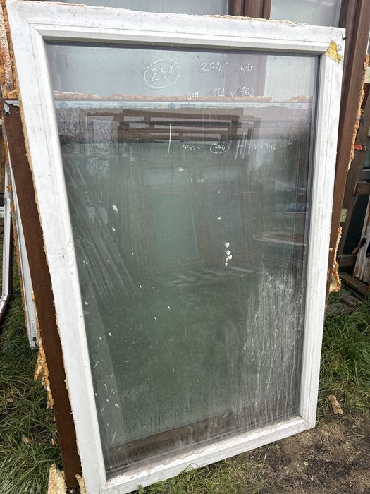 2x okno plastikowe 102x162 witryna fix stała biała (transport)