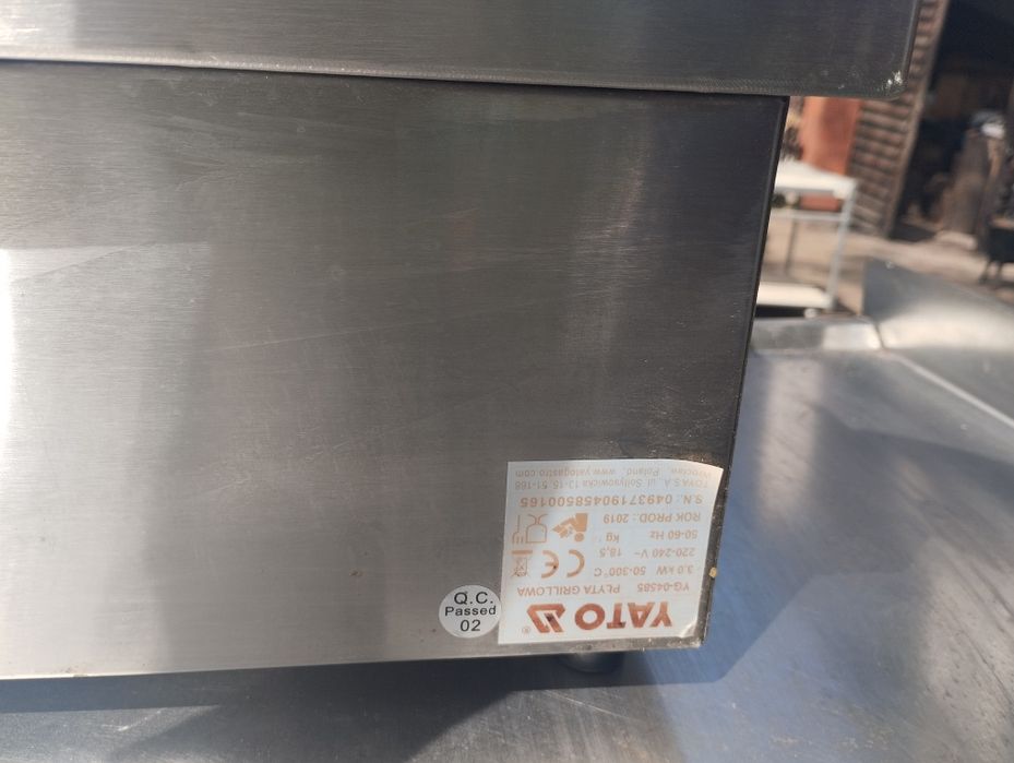 Elektryczna płyta grillowa gładka 550MM | YG-04585 YATO