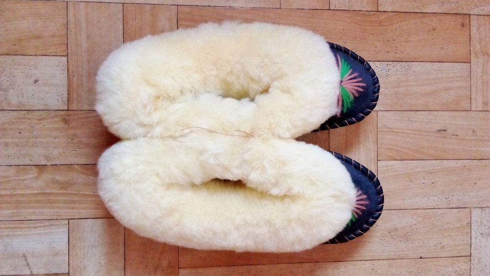 Bambosze góralskie kapcie Zakopianki damskie skórzane folk roz. 37-41