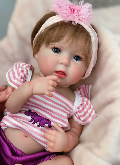 57) Кукла Реборн Принцесса Roza Premium Class 3D окрас Винил 50см