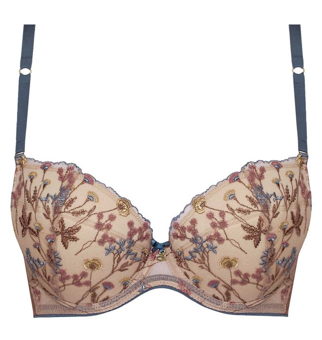 Biustonosz push-up Samanta Ellie A332 70E połyskujący nugat bazowy