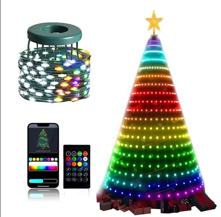 Гирлянда для елки управление через смартфон 10 линий светодиодное