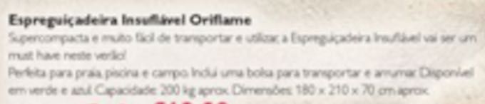 Espreguiçadeiras Insufláveis NOVAS