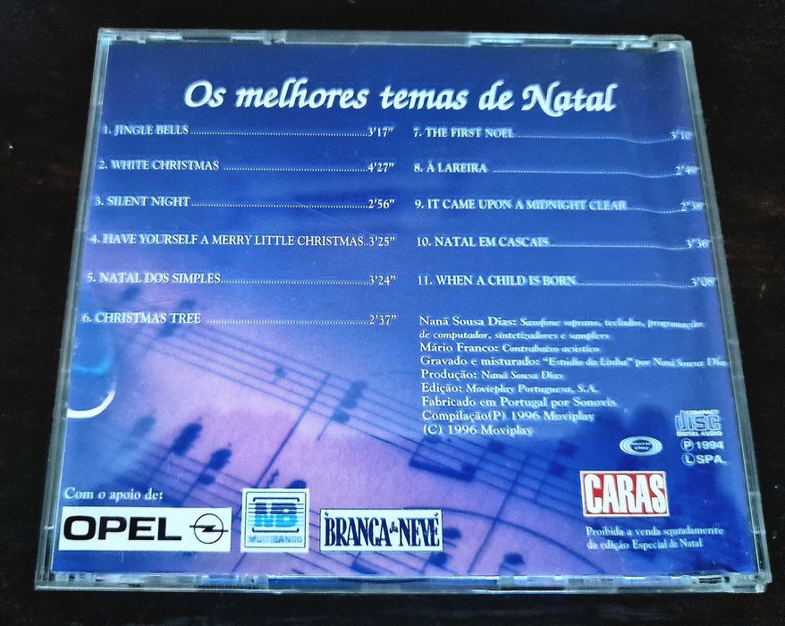 CD musical "Os melhores temas de Natal" por Nanã Sousa Dias