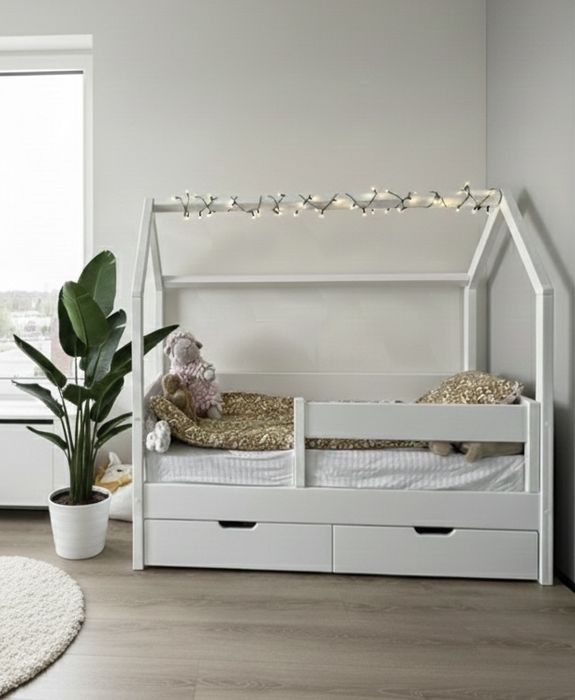 Кровать домік ліжко будиночок з дахом монтессорі