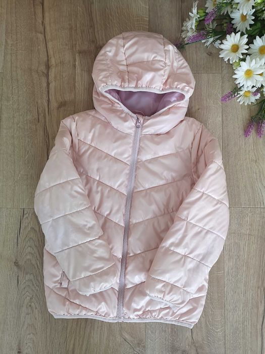 Kurtka ocieplana pikowana dziewczęca z kapturem Sinsay r.128