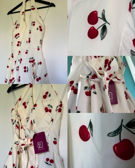 Nowa sukienka seksowna cherry uni