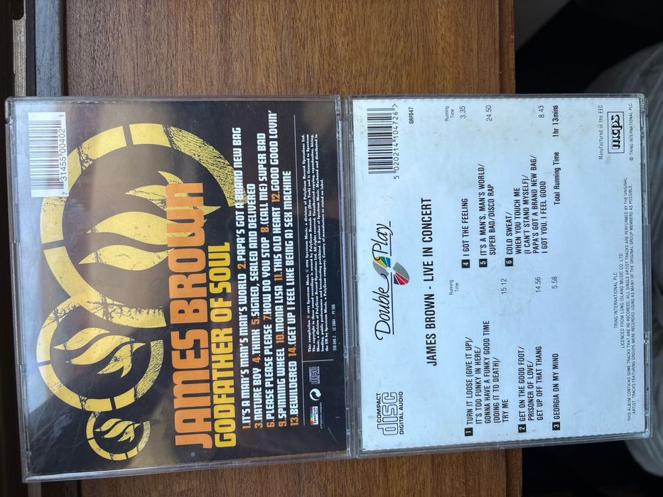 2 CDs James Brown – Godfather of Soul + Live in Concert | Excelente Estado | 7,99 €