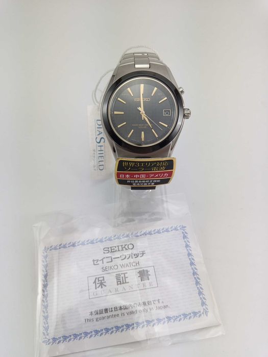 Мужские часы Seiko Solar SBTM083 титан радиоконтроль сапфир Japan made