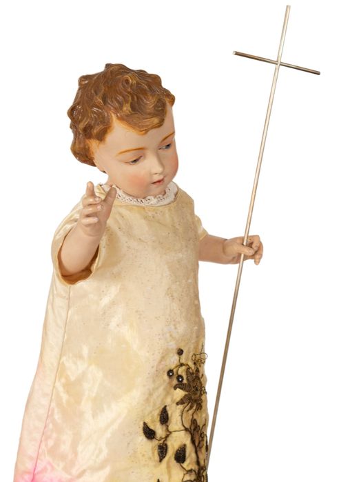 Menino Jesus com Peanha e Cruz prata | século XIX