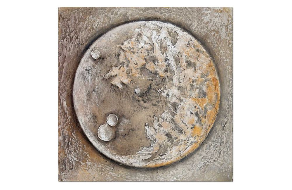 Moonrise, obraz do salonu, abstrakcja na płótnie księżyc