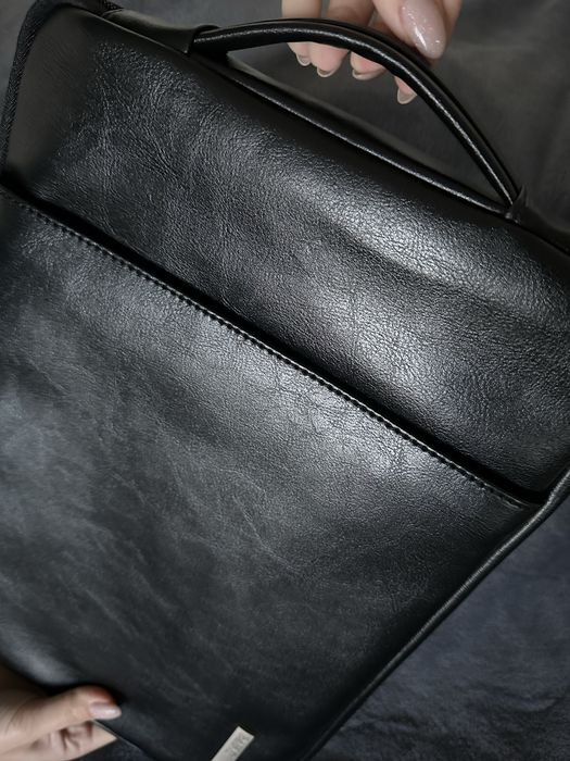 Протиударна Кожана сумка чохол для ноутбуку макбуку macbook notebook