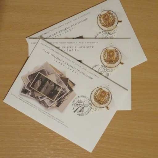 75-lecie PZF Polskiego Związku Filatelistów FDC 2025 Zestaw 3 szt.