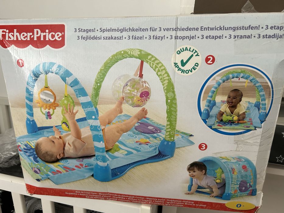 Tunel mata niemowlak dziecko fisher price morski 3 w 1
