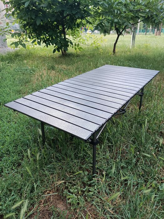 Столик, стіл розкладний алюмінієвий туристичний M Metallic 110×55×50 см