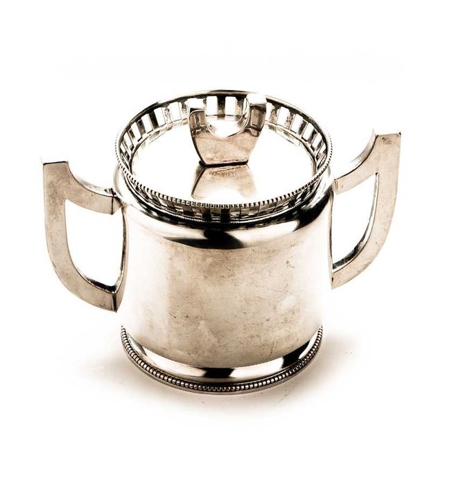 Srebrna Cukiernica ART DECO - 325g - AUSTRO-WĘGRY Wiedeń po 1872 roku