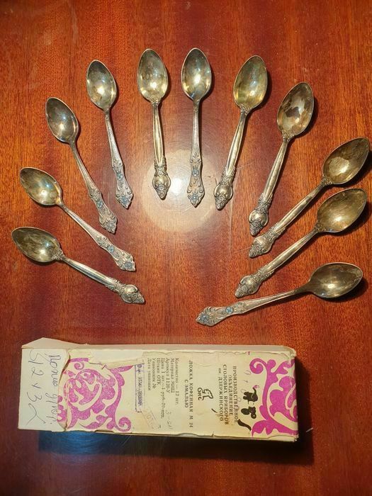 Ложки кофейные М 24 с эмалью