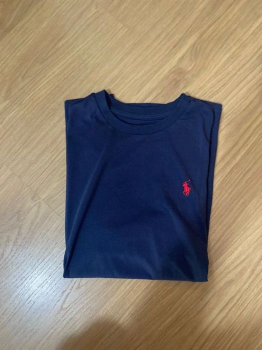T-Shirt Ralph Lauren Azul Tamanho S Slim Fit Aconchegante e Estilosa