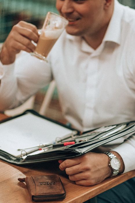 BELTIMORE biwuar teczka aktówka organizer A4 z rączką V466 c.brązowy