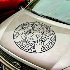 Наклейка 4к ак47 стикер для авто , наліпка на скло стритуха , версаче