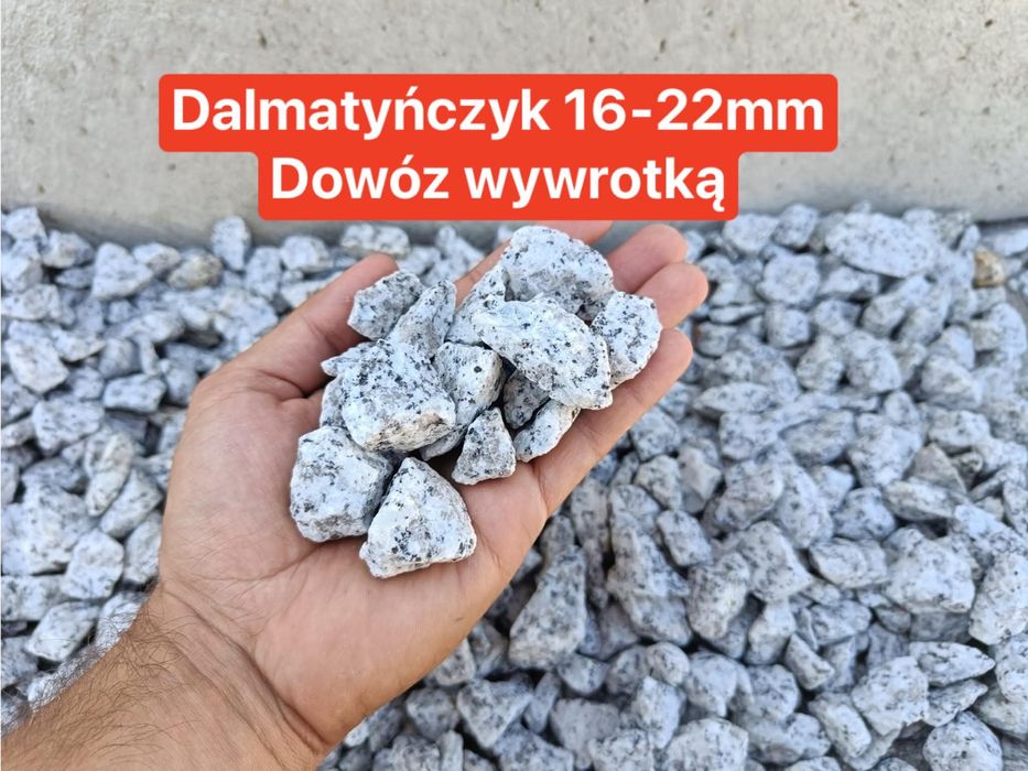 Grys granitowy dalmatyńczyk 16-22mm kamień !