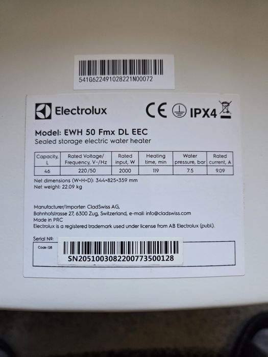 Podgrzewacz wody na gwarancji, 50 l.