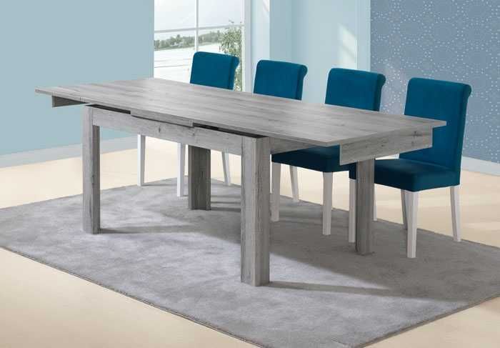 Mesa de jantar extensível Florença cinza rustico