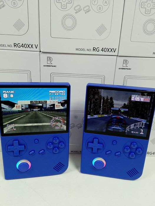 Ретро ігрова приставка Anbernic RG40XX V синя 64GB PlayStation Денди