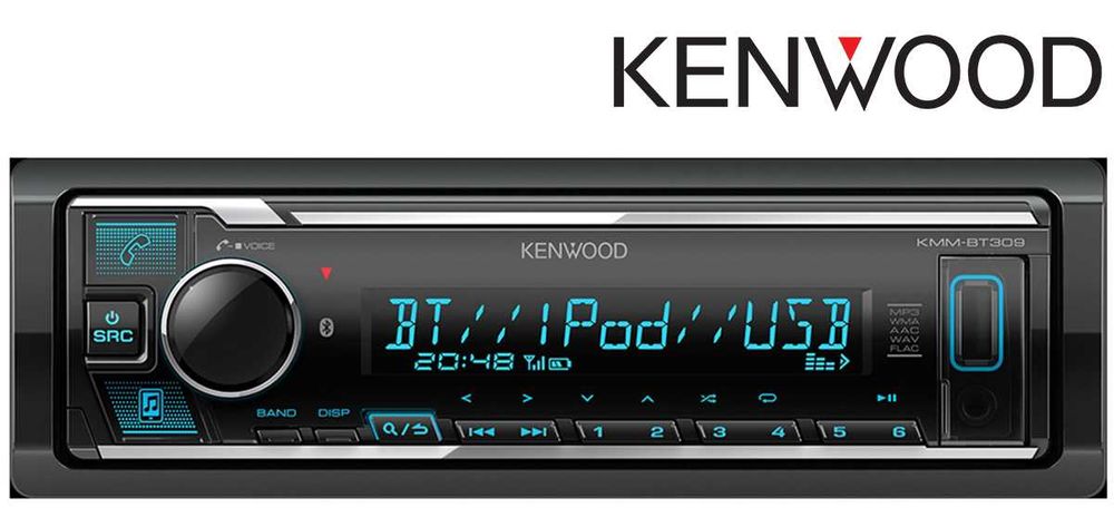 Auto Rádios Kenwood com 1 ou 2 DIN 6.8" Android Auto, CarPlay, USB, Bluetooth