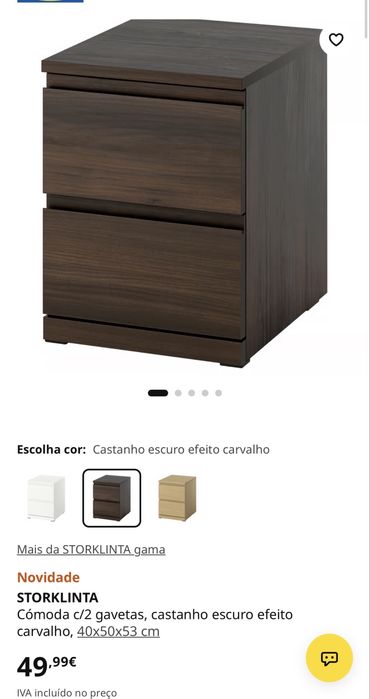 Conjunto de quarto IKEA — Cama 160×200, mesas de cabeceira , cómoda, estrado, gavetoes