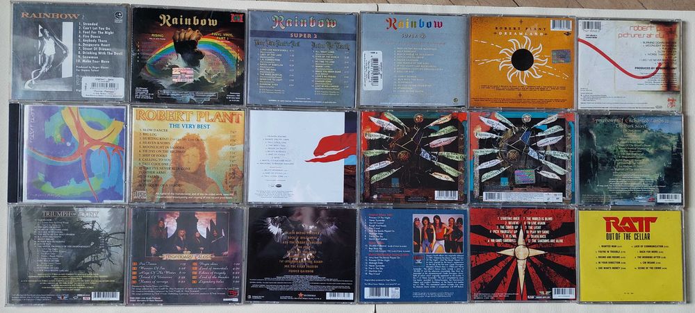 Диски CD. Rammstein. Queen. Rainbow. Rhapsody. Robert Plant. Saxon...