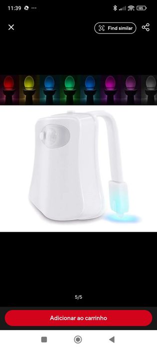 Luz sanita com sensor