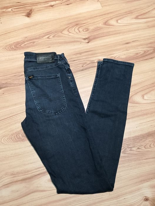 Czarne Spodnie Jeansowe Dżinsowe Lee Malone Skinny Fit