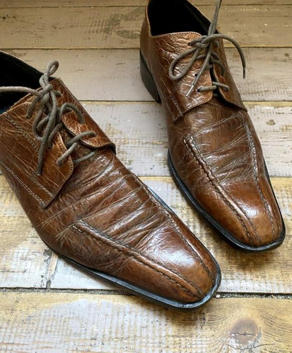 Fabio de marco дизайнерські італійські шкіряні туфлі дербі коричневі