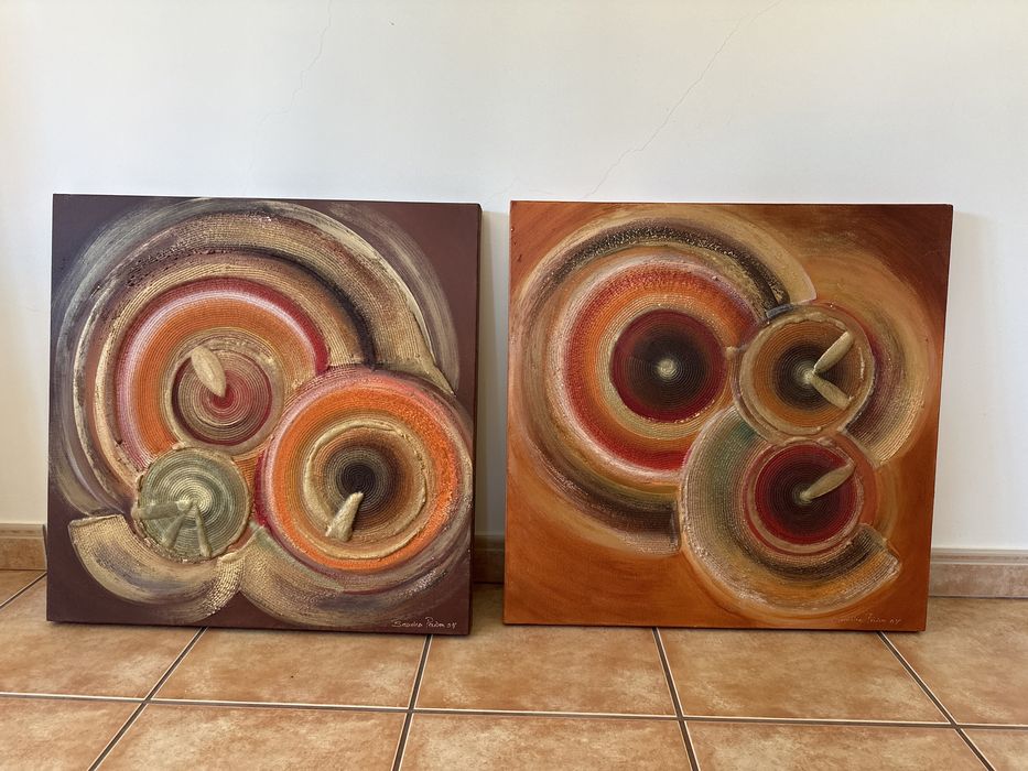 Quadros pintados a mão em tela!