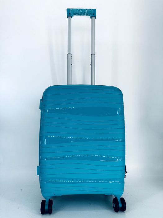 Nowa mocna walizka PP mała kabinowa M turkusowa niebieska