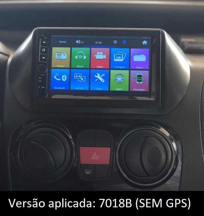 Rádio 2DIN • FIAT Qubo Fiorino CITROEN Nemo PEUGEOT Bipper • Android