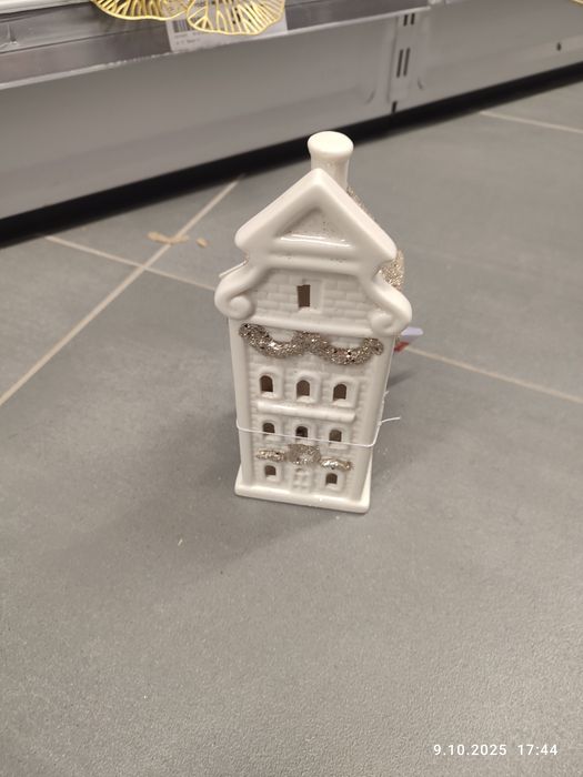 Nowy ceramiczny domek świąteczny dekoracyjny świecący