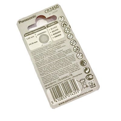 Pilha CR2450 Panasonic chave comando BMW F10 F20 F30 X1 X3 X4 X5 X6