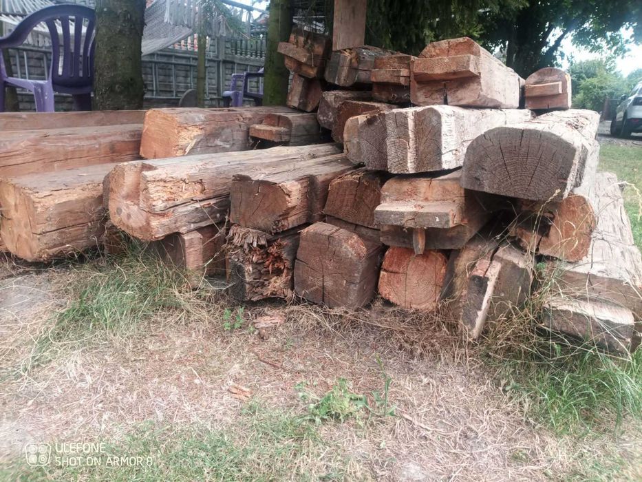 Belki drewniane z rozbiórki domu