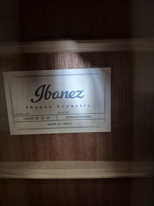 Gitara akustyczna Ibanez V50NJP-NT 3U-09