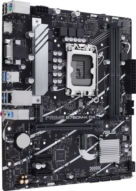 Материнська плата Asus PRIME B760M-K D4 (s1700, Intel B760, PCI-Ex16)