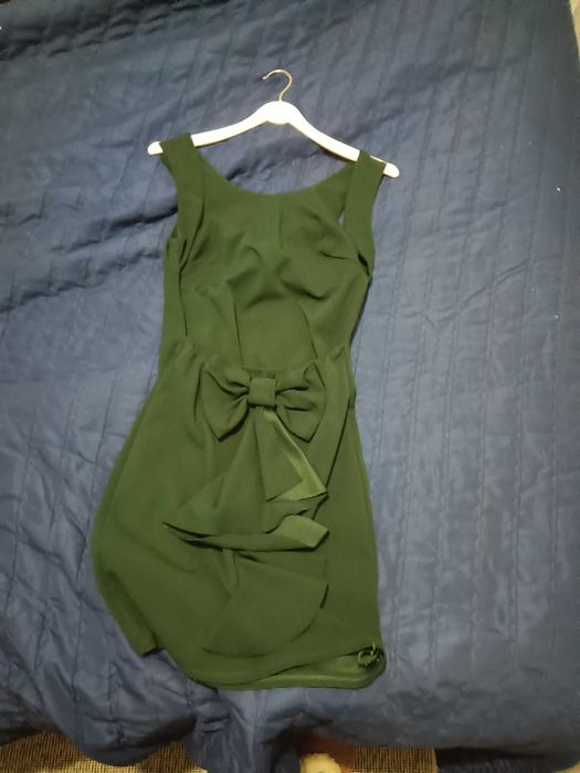 Vestido curto verde (sem costas) - Tam. Único