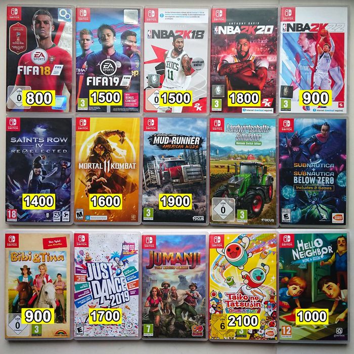 ‼️ Игры для Nintendo Switch и Nintendo Switch 2 на картриджах в Киеве. Возможна доставка по Украине "Новой почтой"